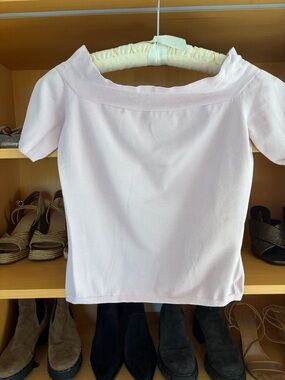 Alexander McQueen off-shoulder Short Sleeve Sweater - Light Pink